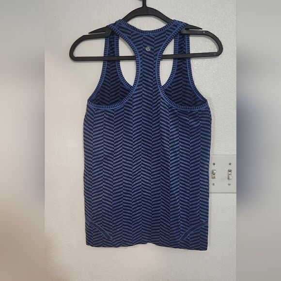 Lululemon Run Swiftly Tech Racerback Tank Top in Heathered Harbor Blue Size 6 - Picture 9 of 9